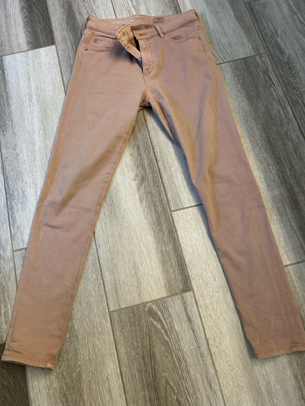 Ag Adriano Goldschmied Farrah Skinny Ankle Jeans in Terracotta Brown